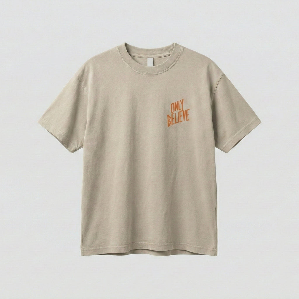 Only Believe Cropped Tee - Sand